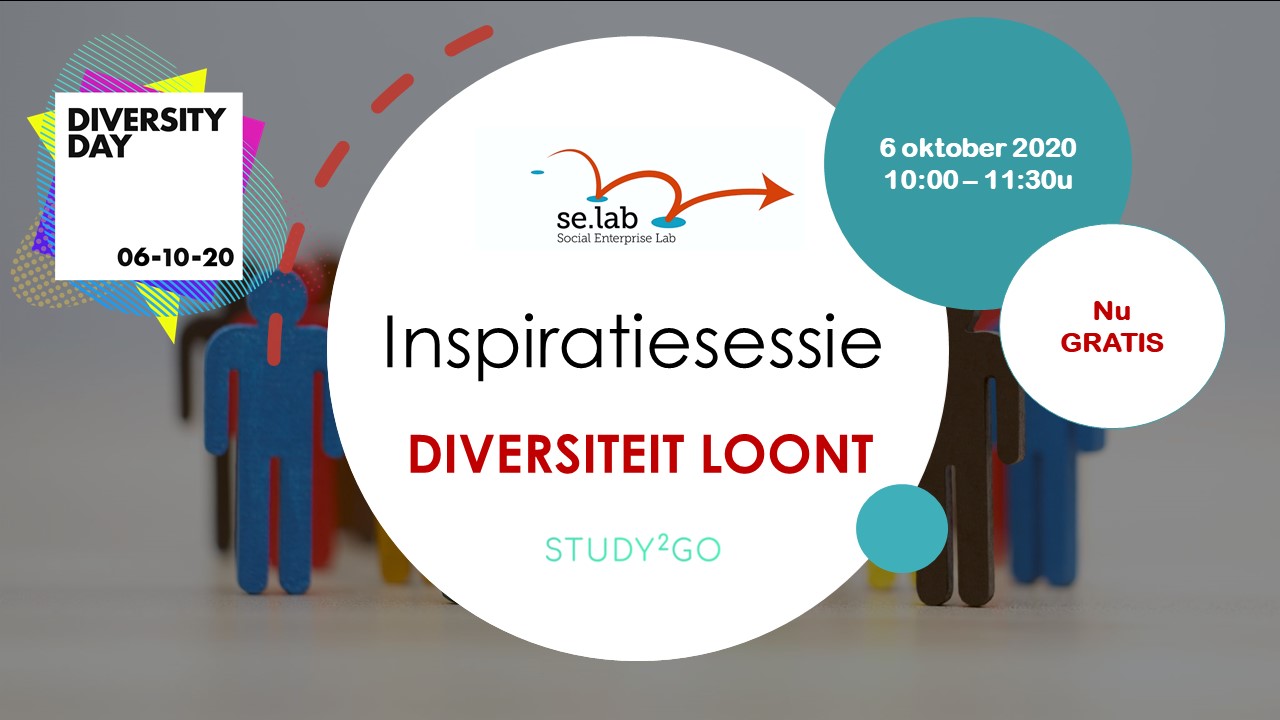 Live Online inspiratiesessie ‘Diversiteit Loont’, gratis aangeboden op Diversity Day op 6 oktober a.s. 10:00- 11:30u
